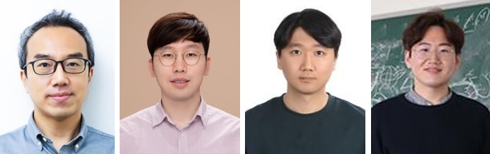 (왼쪽부터) 물리학과 김세권 교수, IBS 김경민 박사, 물리학과 고경춘 박사, 한양대학교 박문집 교수