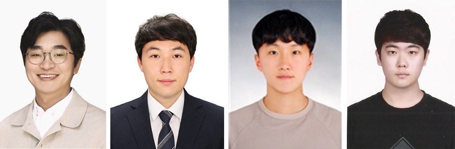 (왼쪽부터) 신소재공학과 김경민 교수, 김광민 박사과정, 인재현 박사, 이영현 박사과정