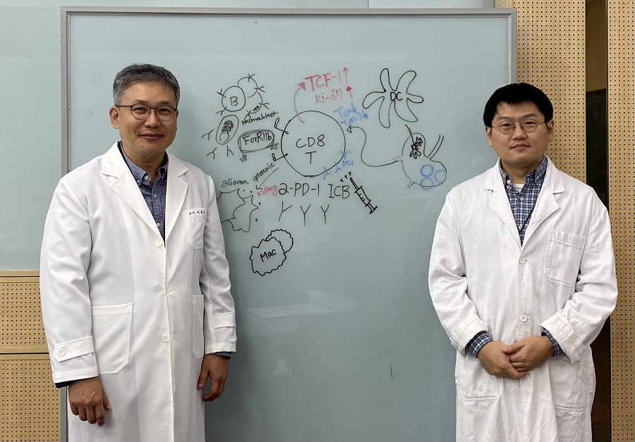 사진 1.(왼쪽부터) KAIST 생명과학과 이흥규 교수, 구근본 박사