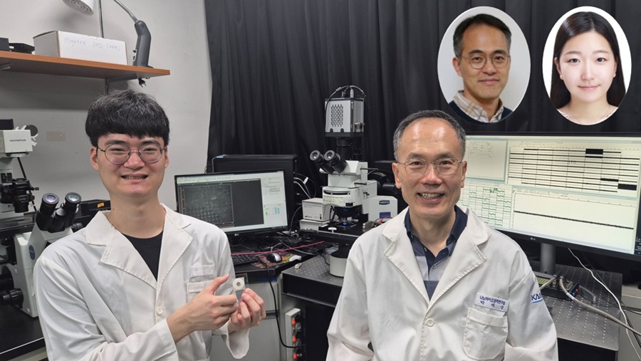 (왼쪽부터) 바이오및뇌공학과 윤동조 박사, 박제균 교수, (우측 상단) 남윤기 교수, 김수지 박사