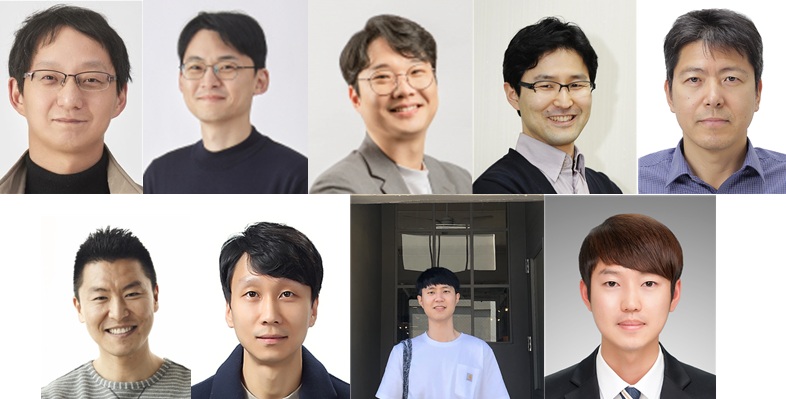 왼쪽 위부터 우리 대학 김태균, 성민혁, 오태현, 이성희, 우운택, 노준용, 임경태, 이기민, 김승룡 교수